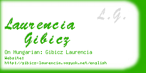 laurencia gibicz business card